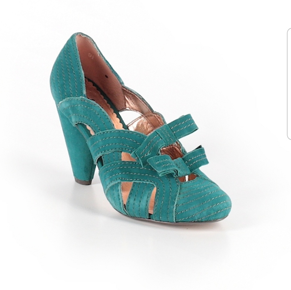 Seychelles Teal Heels Size 7